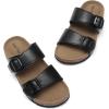 image:imageDREAM PAIRS Girls Boys Slides For Kids NonSlip with Adjustable Straps for Indoor amp Outdoor Toddler Little KidBig KidBlack