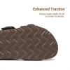 image:imageDREAM PAIRS Girls Boys Slides For Kids NonSlip with Adjustable Straps for Indoor amp Outdoor Toddler Little KidBig KidDark Brown