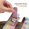 image:imageDREAM PAIRS Girls Boys Slides For Kids NonSlip with Adjustable Straps for Indoor amp Outdoor Toddler Little KidBig KidRainbow