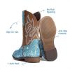 image:imageDREAM PAIRS Girls Cowgirl Boots Glitter Toddler Cowboy Boots Child Mid Calf Riding Shoes Party Birthday Dress Up for ToddlerLittleBig KidBlue