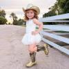 image:imageDREAM PAIRS Girls Cowgirl Boots Glitter Toddler Cowboy Boots Child Mid Calf Riding Shoes Party Birthday Dress Up for ToddlerLittleBig KidGold