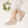 image:imageDREAM PAIRS Girls Dress Shoes Low Wedge Heels Ankle Strap Wedding Flower Party Pump for Toddler Little Big KidGold