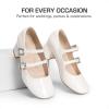 image:imageDREAM PAIRS Girls Dress Shoes Mary Jane Double Straps High Heel Easter Wedding Party Church Princess Communion Pumps for LittleBig KidsWhite