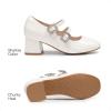image:imageDREAM PAIRS Girls Dress Shoes Mary Jane Double Straps High Heel Easter Wedding Party Church Princess Communion Pumps for LittleBig KidsWhite