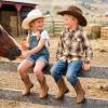 image:imageDREAM PAIRS Toddler Boys Girls Cowboy Cowgirl Boots Little Kids Western Square Toe Riding Mid Calf BootsBrown