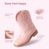 image:imageDREAM PAIRS Toddler Boys Girls Cowboy Cowgirl Boots Little Kids Western Square Toe Riding Mid Calf BootsPink