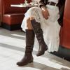 image:imageDREAM PAIRS Womens Knee High Pull On Fall Weather Winter BootsBrown