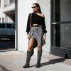 image:imageDREAM PAIRS Womens Knee High Pull On Fall Weather Winter BootsGrey