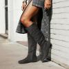 image:imageDREAM PAIRS Womens Knee High Pull On Fall Weather Winter BootsGrey