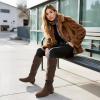 image:imageDREAM PAIRS Womens Knee High Pull On Fall Weather Winter BootsTaupe