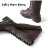 image:imageDREAM PAIRS Womens Pu Knee High Riding Combat BootsGeorgiabrown