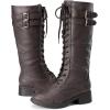 image:imageDREAM PAIRS Womens Pu Knee High Riding Combat BootsGeorgiabrown