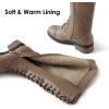 image:imageDREAM PAIRS Womens Pu Knee High Riding Combat BootsGeorgiakhaki