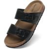 image:imageDREAM PAIRS Girls Boys Slides For Kids NonSlip with Adjustable Straps for Indoor amp Outdoor Toddler Little KidBig KidBlack