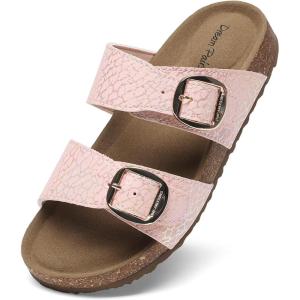 image:imageDREAM PAIRS Girls Boys Slides For Kids NonSlip with Adjustable Straps for Indoor amp Outdoor Toddler Little KidBig KidPink