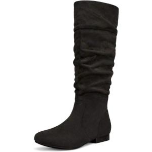 image:imageDREAM PAIRS Womens Knee High Pull On Fall Weather Winter BootsBlack