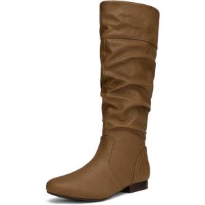 image:imageDREAM PAIRS Womens Knee High Pull On Fall Weather Winter BootsCamel