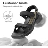 image:imageDREAM PAIRS Mens Arch Support Hiking Walking Sandals Sport Outdoor Athletic Comfortable Open toe Summer Beach Water Sandals For MenBlackGrey