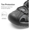 image:imageDREAM PAIRS Mens Sandals Hiking Water Sport Athletic Beach Outdoor Comfortable Casual Closed Toe Summer Sandal ShoesBlackDark Grey