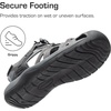 image:imageDREAM PAIRS Mens Sandals Hiking Water Sport Athletic Beach Outdoor Comfortable Casual Closed Toe Summer Sandal ShoesBlackDark Grey