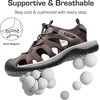 image:imageDREAM PAIRS Mens Sandals Hiking Water Sport Athletic Beach Outdoor Comfortable Casual Closed Toe Summer Sandal ShoesBrown
