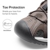 image:imageDREAM PAIRS Mens Sandals Hiking Water Sport Athletic Beach Outdoor Comfortable Casual Closed Toe Summer Sandal ShoesBrown