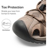 image:imageDREAM PAIRS Mens Sandals Hiking Water Sport Athletic Beach Outdoor Comfortable Casual Closed Toe Summer Sandal ShoesKhaki