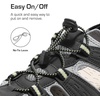 image:imageDREAM PAIRS Mens Support Sandals Athletic Outdoor QuickDry Mesh Closed Toe Lightweight Comfortable Water ShoesBlack