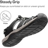 image:imageDREAM PAIRS Mens Support Sandals Athletic Outdoor QuickDry Mesh Closed Toe Lightweight Comfortable Water ShoesBlack