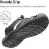 image:imageDREAM PAIRS Mens Support Sandals Athletic Outdoor QuickDry Mesh Closed Toe Lightweight Comfortable Water ShoesBlackDark Grey