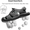 image:imageDREAM PAIRS Mens Support Sandals Athletic Outdoor QuickDry Mesh Closed Toe Lightweight Comfortable Water ShoesBlackDark Grey