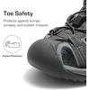 image:imageDREAM PAIRS Mens Support Sandals Athletic Outdoor QuickDry Mesh Closed Toe Lightweight Comfortable Water ShoesBlackDark Grey