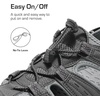 image:imageDREAM PAIRS Mens Support Sandals Athletic Outdoor QuickDry Mesh Closed Toe Lightweight Comfortable Water ShoesBlackDark Grey