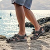 image:imageDREAM PAIRS Mens Support Sandals Athletic Outdoor QuickDry Mesh Closed Toe Lightweight Comfortable Water ShoesBlackDark Grey