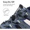 image:imageDREAM PAIRS Mens Support Sandals Athletic Outdoor QuickDry Mesh Closed Toe Lightweight Comfortable Water ShoesDark Blue