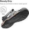 image:imageDREAM PAIRS Mens Support Sandals Athletic Outdoor QuickDry Mesh Closed Toe Lightweight Comfortable Water ShoesGrey