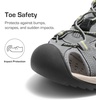 image:imageDREAM PAIRS Mens Support Sandals Athletic Outdoor QuickDry Mesh Closed Toe Lightweight Comfortable Water ShoesGrey