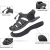 image:imageDREAM PAIRS Womens Closed Toe Hiking Summer Outdoor Sport Athletic SandalsBlackDarkGrey