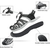 image:imageDREAM PAIRS Womens Closed Toe Hiking Summer Outdoor Sport Athletic SandalsBlackLightGreyYellow