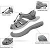 image:imageDREAM PAIRS Womens Closed Toe Hiking Summer Outdoor Sport Athletic SandalsGrey