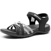 image:imageDREAM PAIRS Womens Sandals Light Weight Hiking Sandals for Women Comfortable Athletic QuickDrying Walking Hiking Water SandalsBlackLight Grey