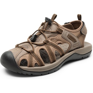 image:imageDREAM PAIRS Mens Sandals Hiking Water Sport Athletic Beach Outdoor Comfortable Casual Closed Toe Summer Sandal ShoesKhaki