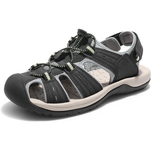 image:imageDREAM PAIRS Mens Support Sandals Athletic Outdoor QuickDry Mesh Closed Toe Lightweight Comfortable Water ShoesBlack
