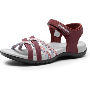 image:imageDREAM PAIRS Womens Sandals Light Weight Hiking Sandals for Women Comfortable Athletic QuickDrying Walking Hiking Water SandalsRed