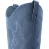 image:imageDREAM PAIRS Cowgirl Boots Women Knee High Cowboy Boots Pointed Toe Chunky Block Heel Suede Tall Western Boots with EmbroideredBlue