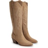 image:imageDREAM PAIRS Cowgirl Boots Women Knee High Cowboy Boots Pointed Toe Chunky Block Heel Suede Tall Western Boots with EmbroideredBrown