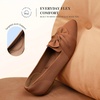 image:imageDREAM PAIRS Flats for Women Pointed Toe Foldable Knit Ballet Flats Comfortable SlipOn Dress Shoes Elegant Bow Flats for Work Office Business Casual TravelBrown