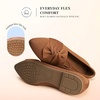 image:imageDREAM PAIRS Flats for Women Pointed Toe Foldable Knit Ballet Flats Comfortable SlipOn Dress Shoes Elegant Bow Flats for Work Office Business Casual TravelBrown