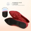 image:imageDREAM PAIRS Flats for Women Pointed Toe Foldable Knit Ballet Flats Comfortable SlipOn Dress Shoes Elegant Bow Flats for Work Office Business Casual TravelRed