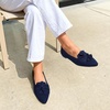 image:imageDREAM PAIRS Flats for Women Pointed Toe Foldable Knit Ballet Flats Comfortable SlipOn Dress Shoes Elegant Bow Flats for Work Office Business Casual TravelNavy